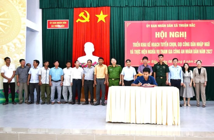 Xã Thuận Bắc triển khai kế hoạch tuyển chọn, gọi công dân nhập ngũ năm 2027