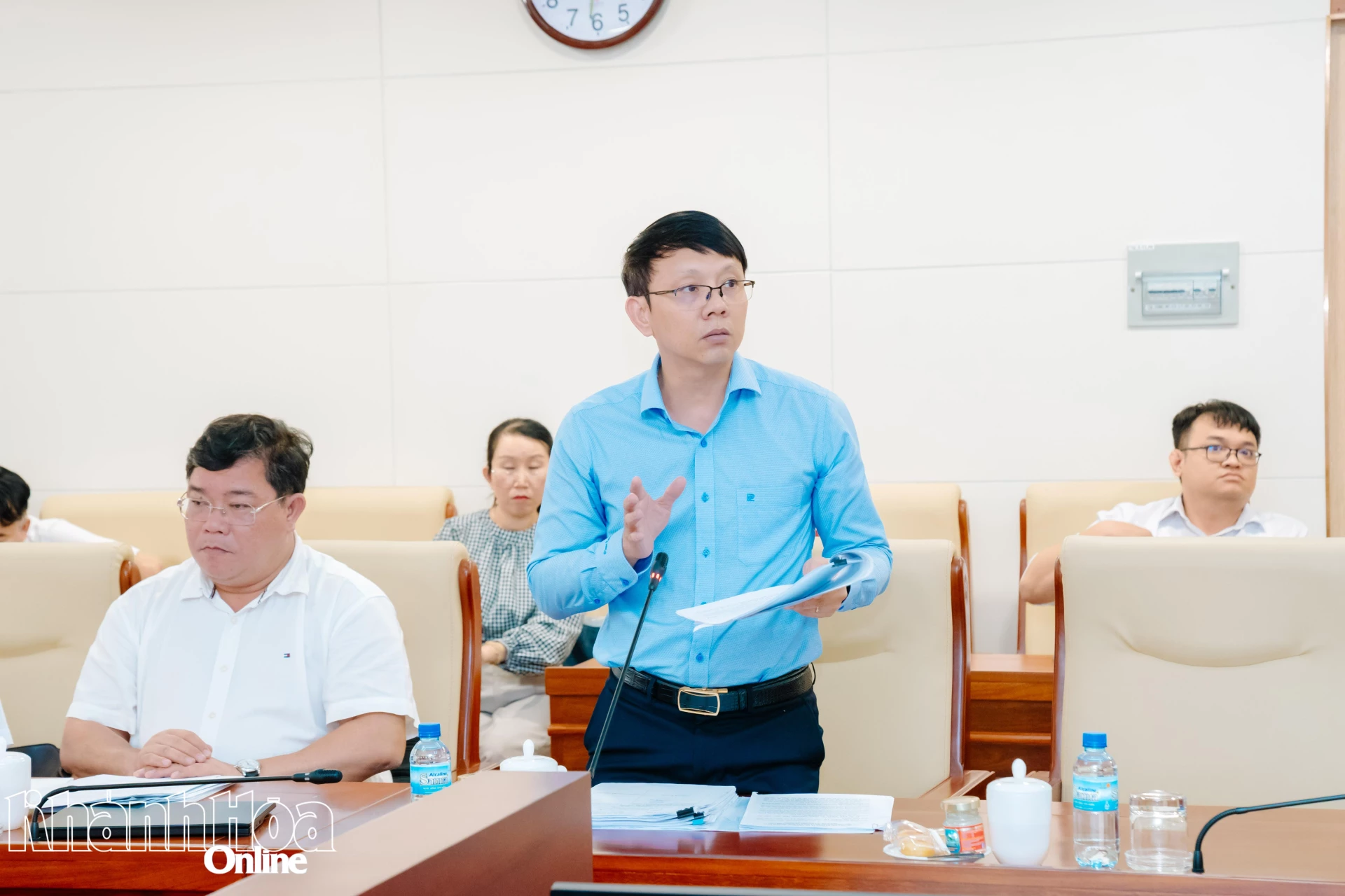 Đồng chí Nguyễn Thanh Hà - Phó Chủ tịch UBND tỉnh phát biểu tại hội nghị.
