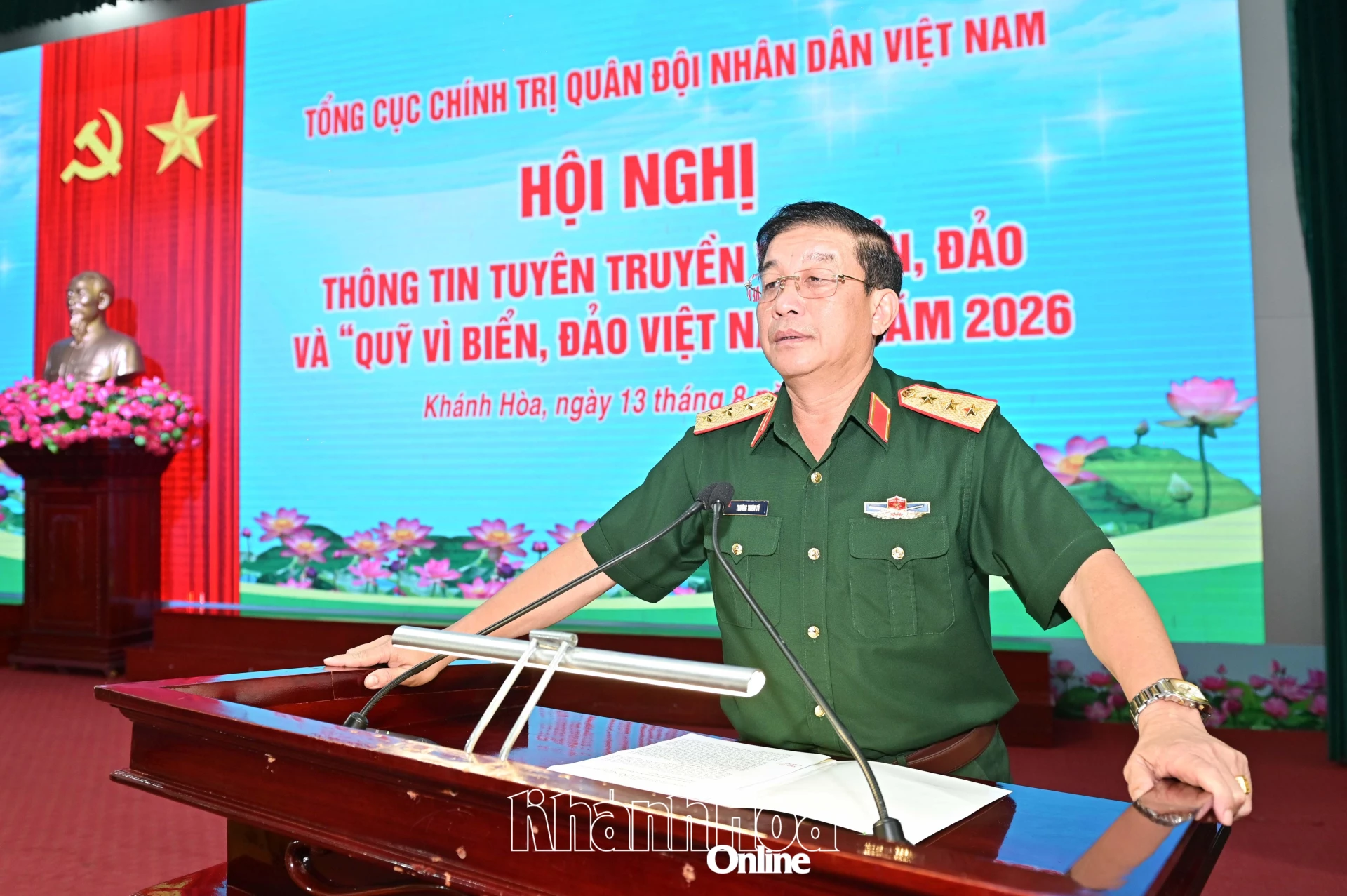 Thượng tướng Trương Thiên Tô phát biểu chỉ đạo tại hội nghị.