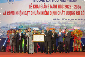 Trường Đại học Nha Trang khai giảng và công bố quyết định công nhận đạt chuẩn kiểm định chất lượng giáo dục lần thứ 3