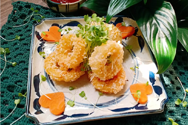 Mực chay chiên xù đơn giản