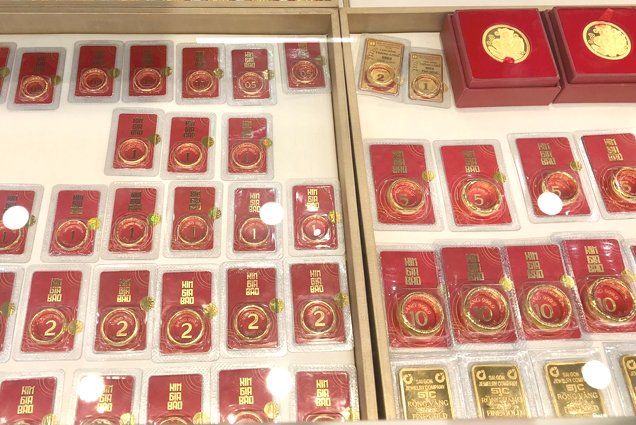 Giá vàng nhẫn giảm 200 nghìn đồng mỗi lượng