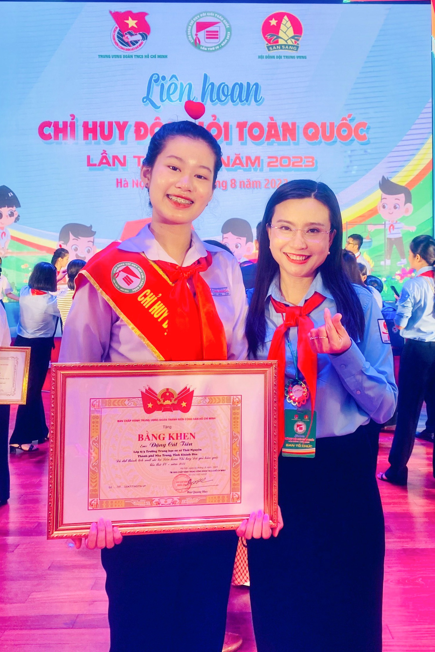 Đặng Cát Tiên tham gia và đạt thành tích xuất sắc tại Liên hoan chỉ huy Đội giỏi toàn quốc năm 2023.