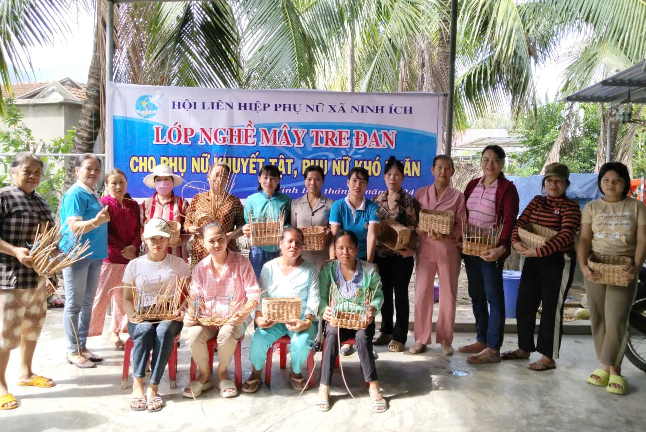 Hội Liên hiệp Phụ nữ xã Ninh Ích: Mở lớp đào tạo nghề cho 32 phụ nữ khuyết tật, có hoàn cảnh khó khăn