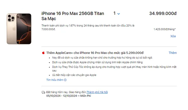 
iPhone 16 Pro Max 256 GB phiên bản màu mới cháy hàng chỉ sau ít phút mở đặt trước