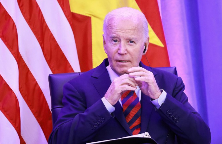 Tổng thống Hoa Kỳ Joe Biden phát biểu tại buổi gặp mặt - Ảnh: TTXVN