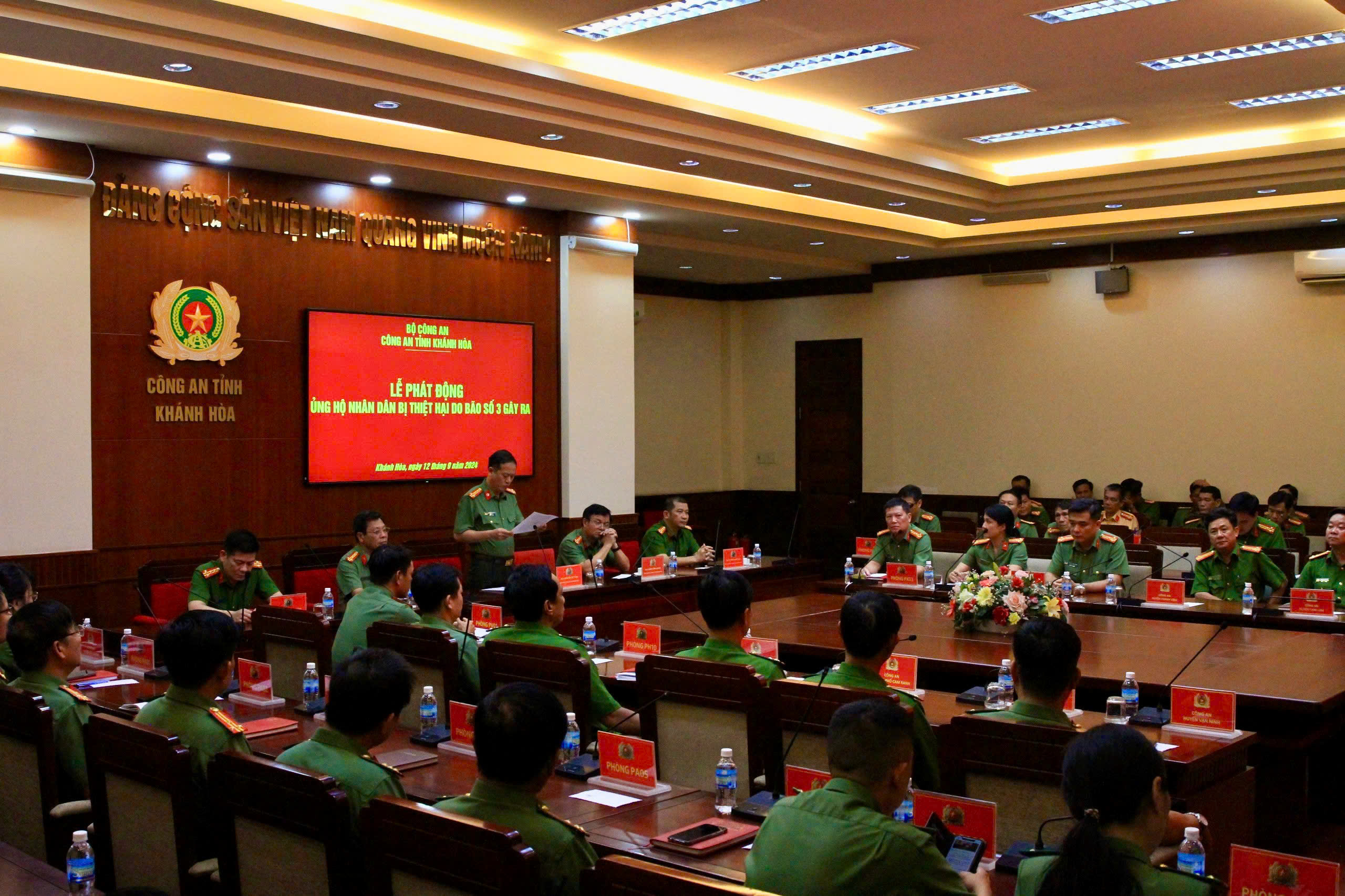 Công an Khánh Hòa phát động ủng hộ đồng bào bị thiệt hại do bão số 3