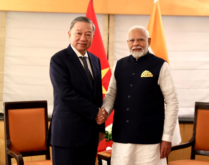 Tổng Bí thư, Chủ tịch nước Tô Lâm và Thủ tướng Ấn Độ Narendra Modi 
