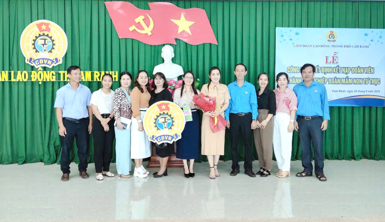 Liên đoàn Lao động TP. Cam Ranh thành lập Nghiệp đoàn Mầm non tư thục đầu tiên