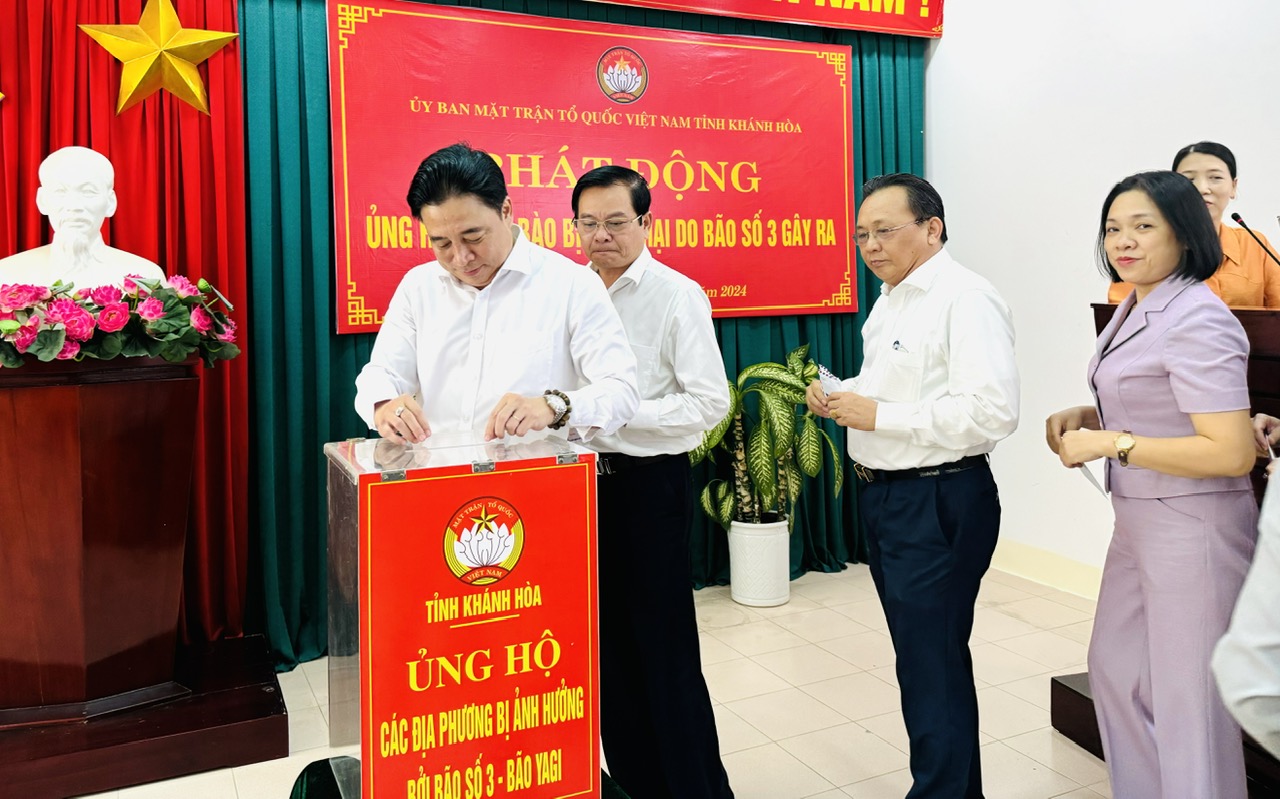 UBMTTQ Việt Nam tỉnh Khánh Hòa phát động ủng hộ đồng bào miền Bắc khắc phục hậu quả bão lụt