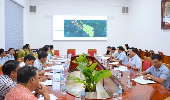 Phó Chủ tịch UBND tỉnh Trịnh Minh Hoàng làm việc với các doanh nghiệp đầu tư dự án năng lượng