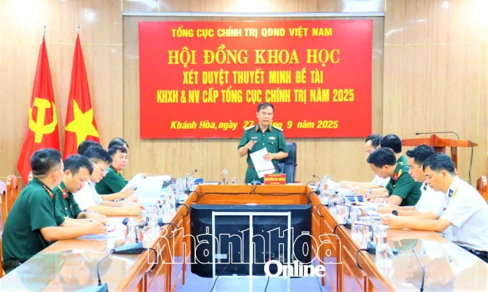 Xét duyệt thuyết minh đề tài khoa học xã hội và nhân văn cấp Tổng cục Chính trị năm 2025