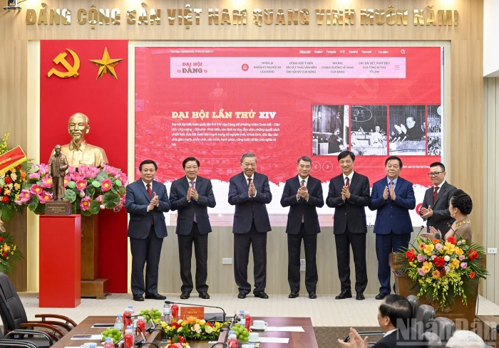 Tổng Bí thư Tô Lâm dự lễ ra mắt Trang thông tin điện tử "Đảng Cộng sản Việt Nam - Đại hội XIV"