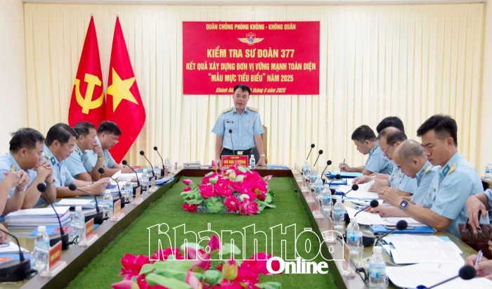 Quân chủng Phòng không - Không quân kiểm tra xây dựng đơn vị vững mạnh toàn diện “mẫu mực, tiêu biểu” tại Sư đoàn 377