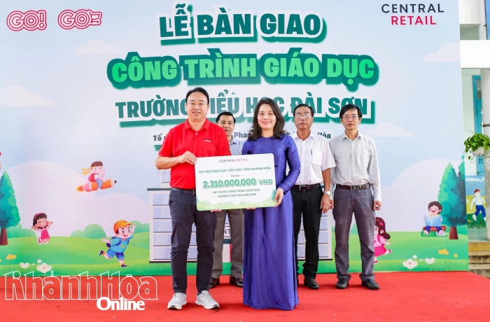 Tập đoàn Central Retail Việt Nam bàn giao công trình giáo dục trị giá hơn 2,3 tỷ đồng cho Trường Tiểu học Đài Sơn