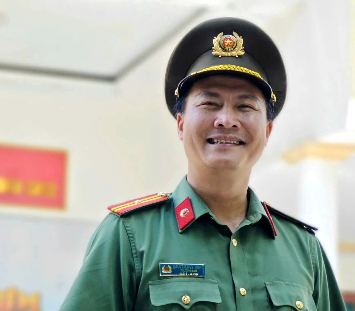 Thiếu tá Nguyễn Duy Hưng - Trưởng Ban Thanh niên Công an tỉnh.