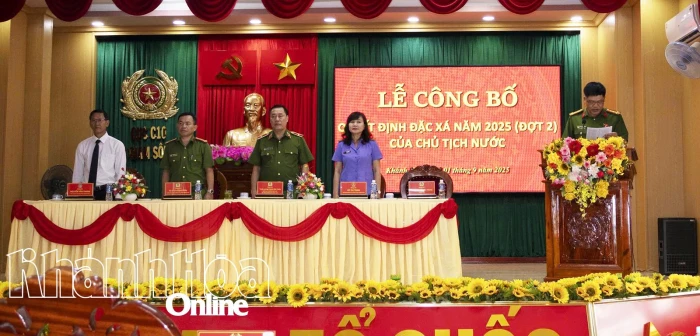 Trại giam Sông Cái công bố Quyết định đặc xá của Chủ tịch nước nhân dịp Quốc khánh 2-9