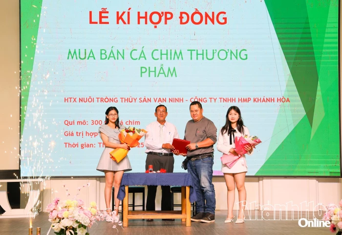 Hợp tác xã Nuôi trồng thủy sản Vạn Ninh ký kết hợp tác ương giống và tiêu thụ sản phẩm nuôi biển