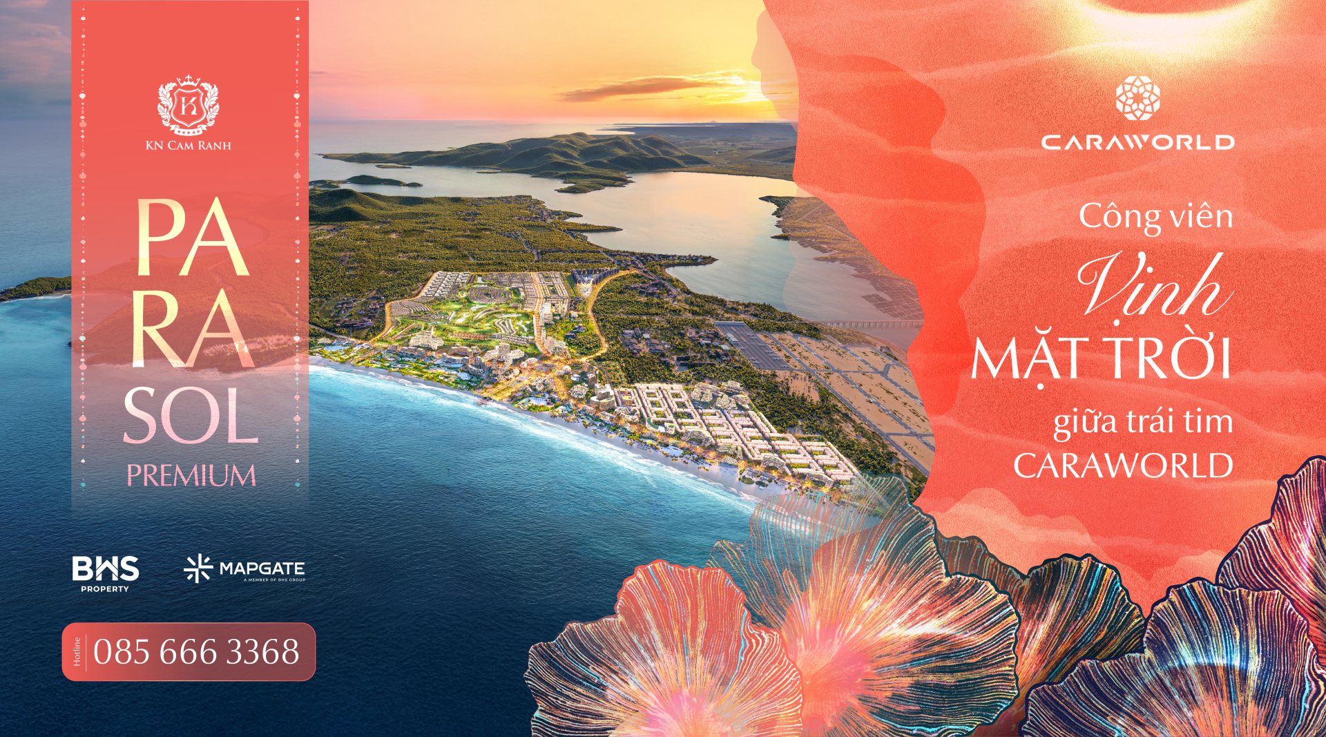 Parasol Premium tọa lạc tại vị trí kim cương trong công viên Vịnh Mặt Trời.