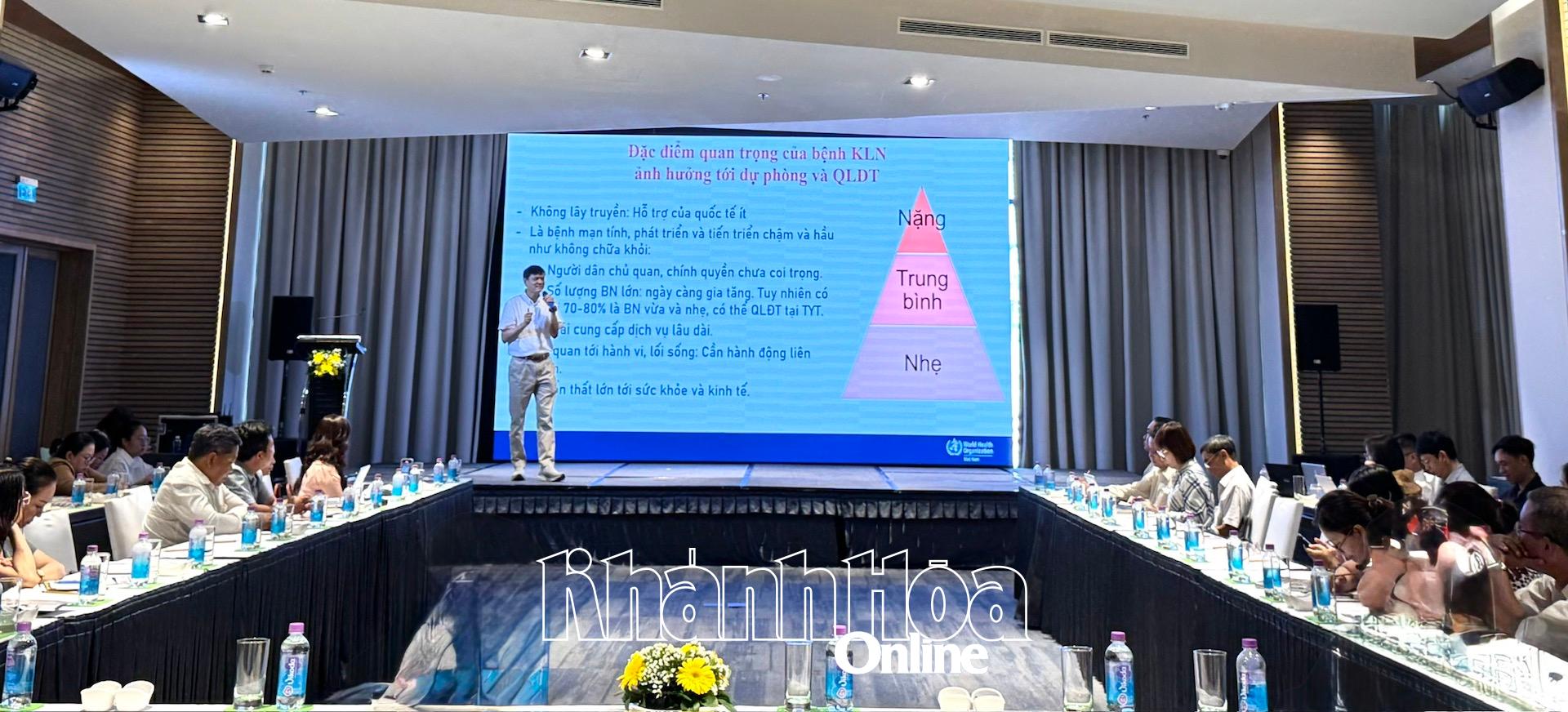 Đại diện WHO tại Việt Nam trình bày về xu hướng các bệnh không lây nhiễm trong những năm gần đầy