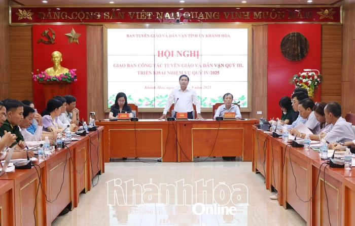 Ban Tuyên giáo và Dân vận Tỉnh ủy triển khai nhiệm vụ quý IV năm 2025