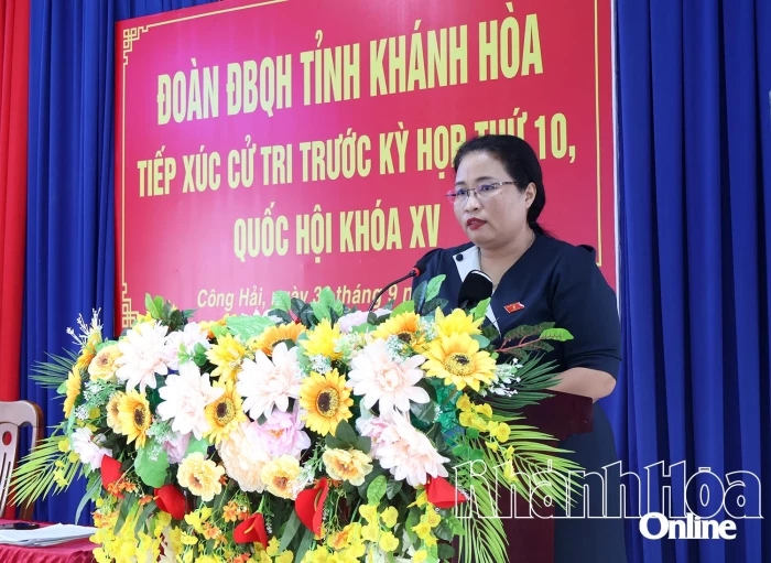 Đại biểu Quốc hội tỉnh Khánh Hòa tiếp xúc cử tri xã Công Hải