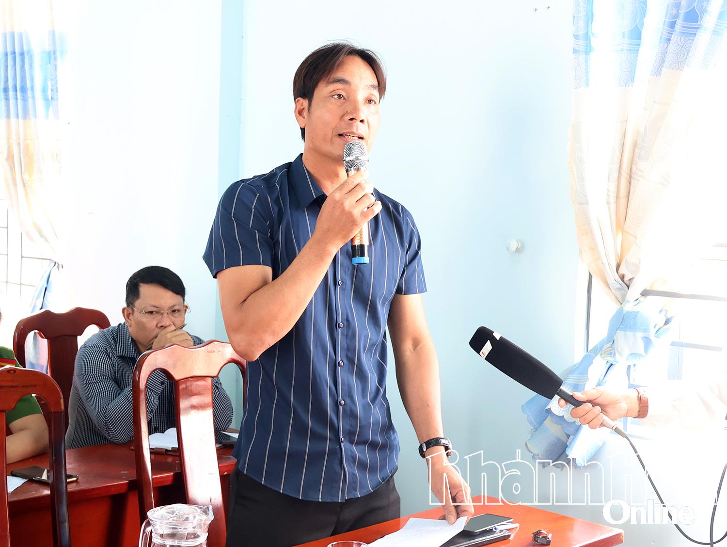 Cử tri xã Công Hải phát biểu ý kiến