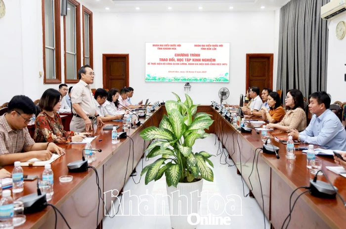 Đoàn Đại biểu Quốc hội tỉnh Đắk Lắk trao đổi, học tập kinh nghiệm triển khai KPI tại Khánh Hòa