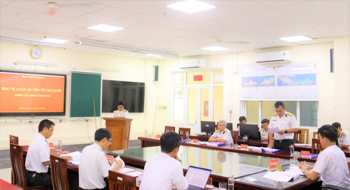 Học viện Hải quân tổ chức bảo vệ luận án tiến sĩ cấp cơ sở