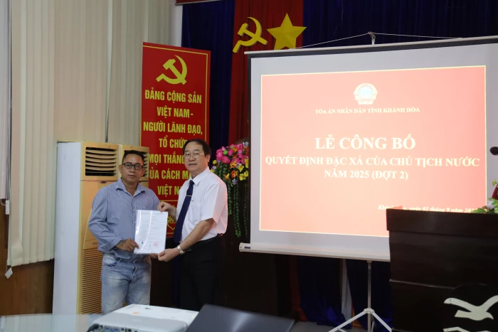 Tòa án nhân dân tỉnh Khánh Hòa công bố quyết định đặc xá đợt 2-9 của Chủ tịch nước