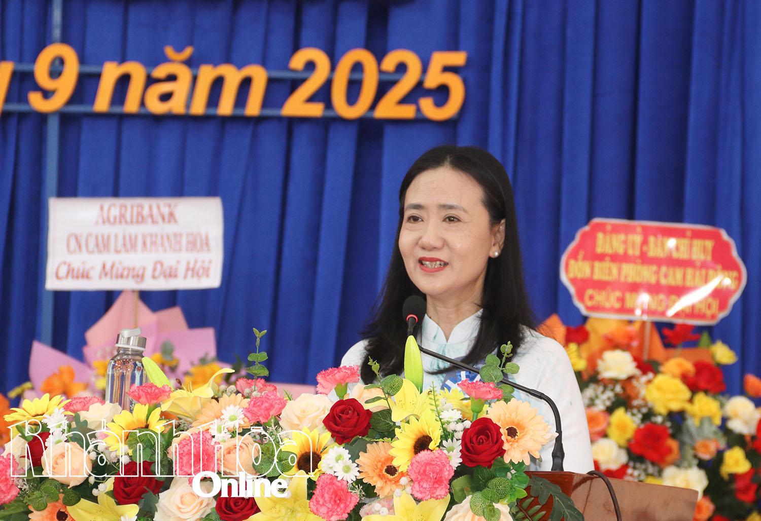 Đồng chí Nguyễn Quỳnh Nga phát biểu chỉ đạo tại đại hội.