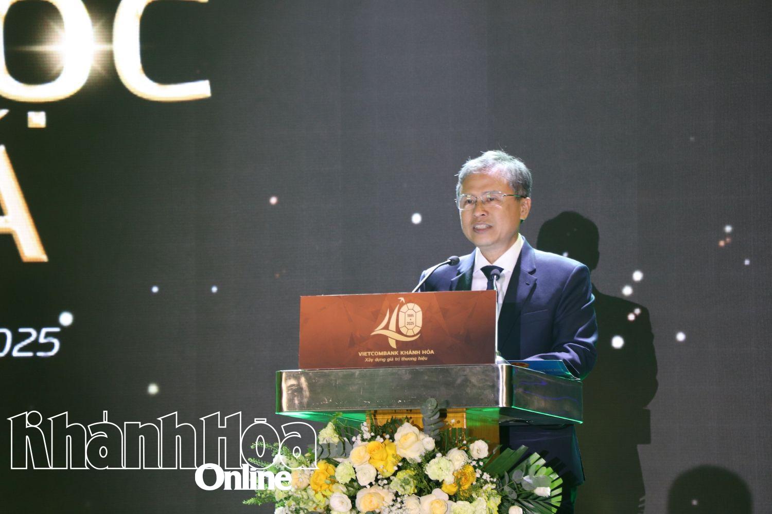 Đồng chí Trần Hòa Nam phát biểu tại lễ kỷ niệm.