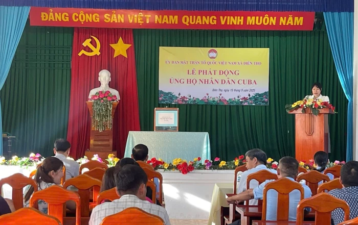 Ủy ban MTTQ Việt Nam xã Diên Thọ phát động ủng hộ nhân dân Cuba