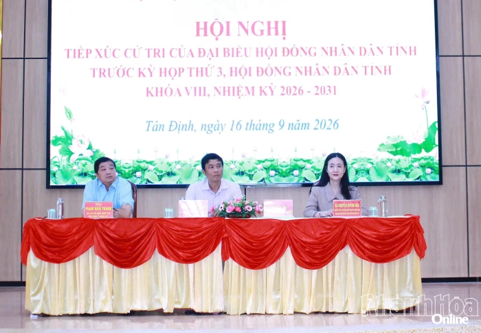 Đại biểu HĐND tỉnh Khánh Hòa tiếp xúc cử tri xã Tân Định