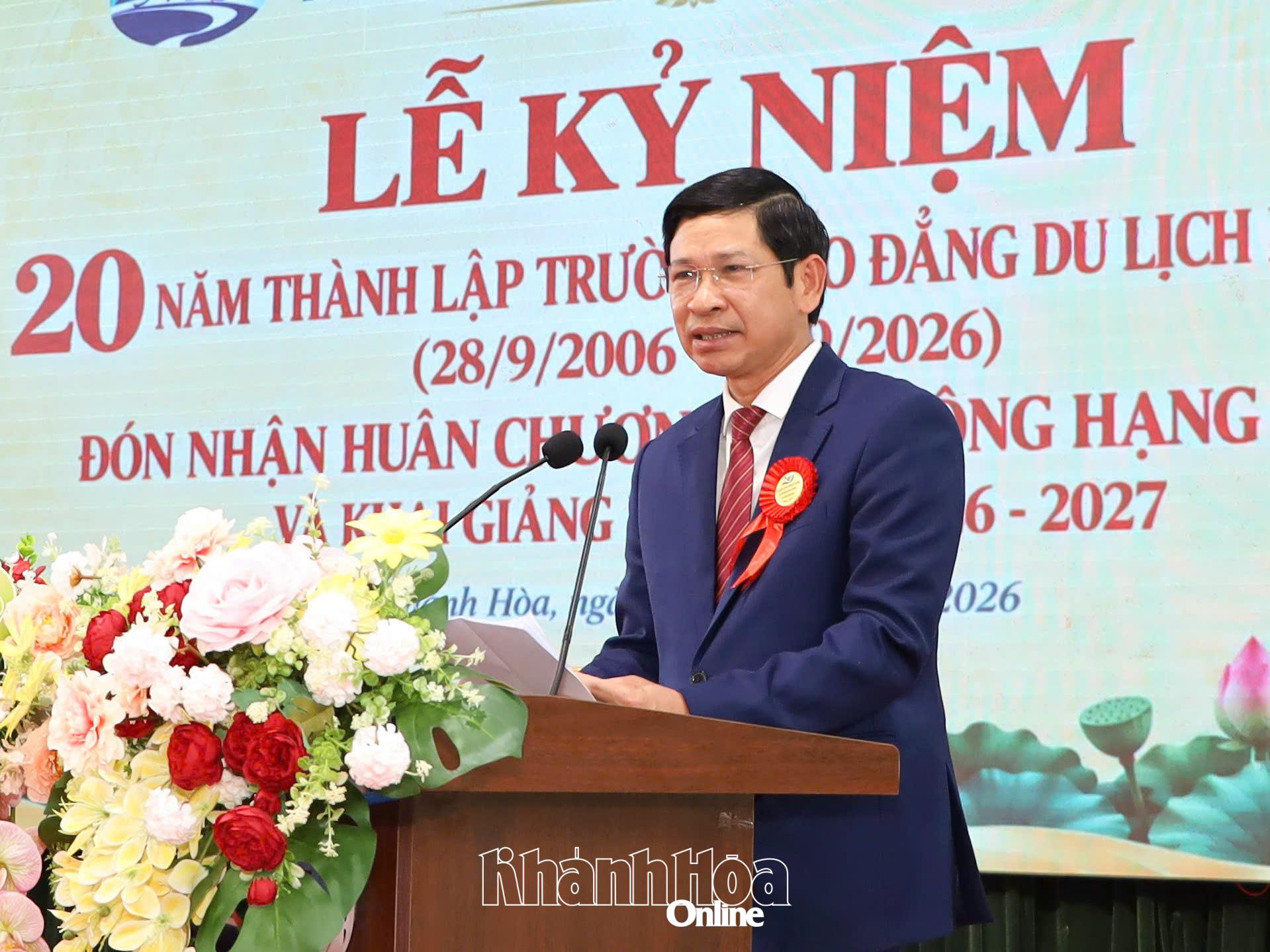 Thứ trưởng Bộ Văn hóa, Thể thao và Du lịch Hồ An Phong phát biểu tại lễ kỷ niệm.