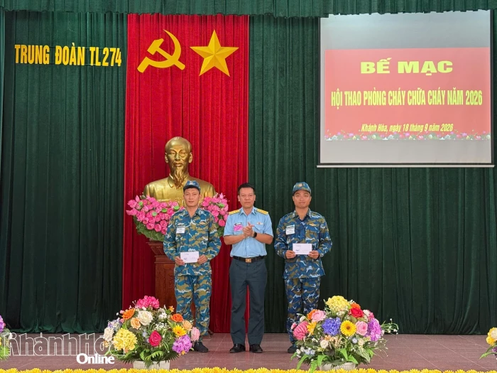 Trung đoàn 274 tổ chức hội thao phòng cháy, chữa cháy