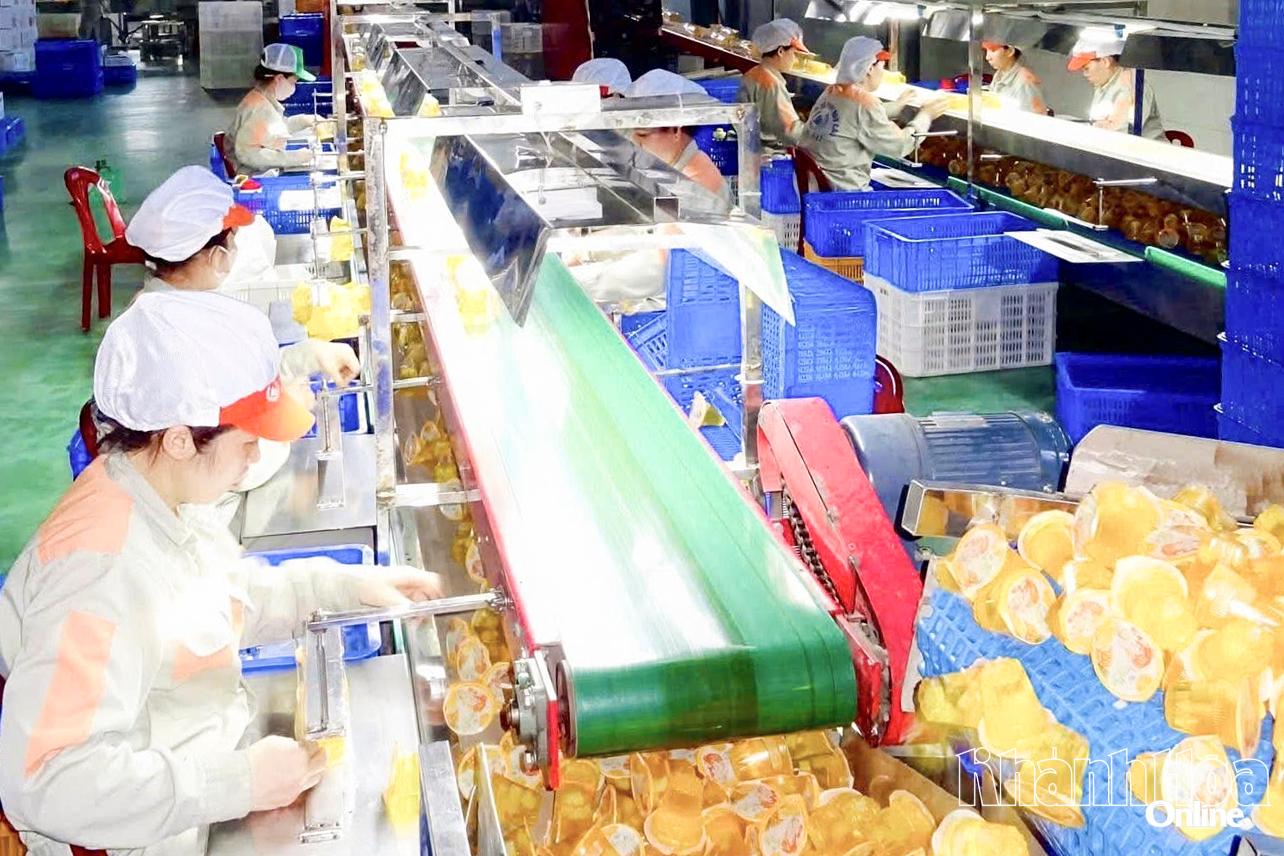 Hoạt động sản xuất
tại Công ty Cổ phần Rau câu Sơn Hải (xã Thuận Bắc).