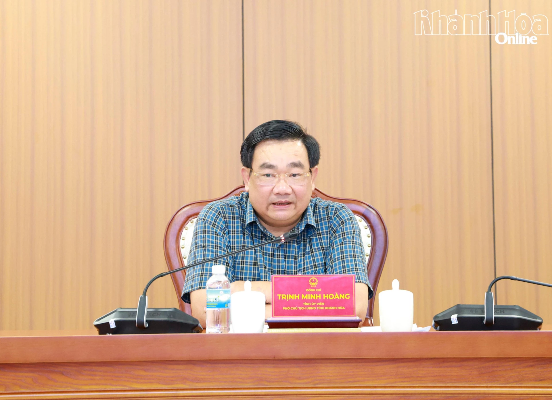 Đồng chí Trịnh Minh Hoàng phát biểu kết luận cuộc họp.