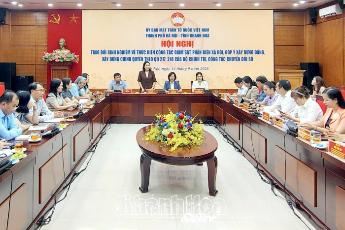 Trao đổi kinh nghiệm công tác giám sát, phản biện xã hội giữa TP. Hà Nội và tỉnh Khánh Hòa