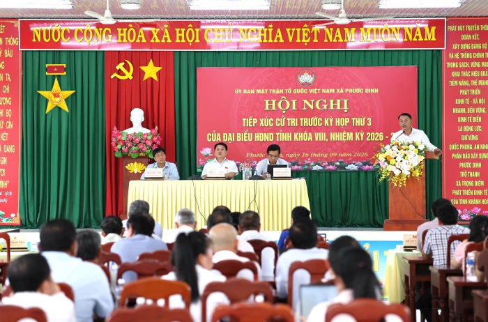 Đại biểu HĐND tỉnh tiếp xúc cử tri xã Phước Dinh