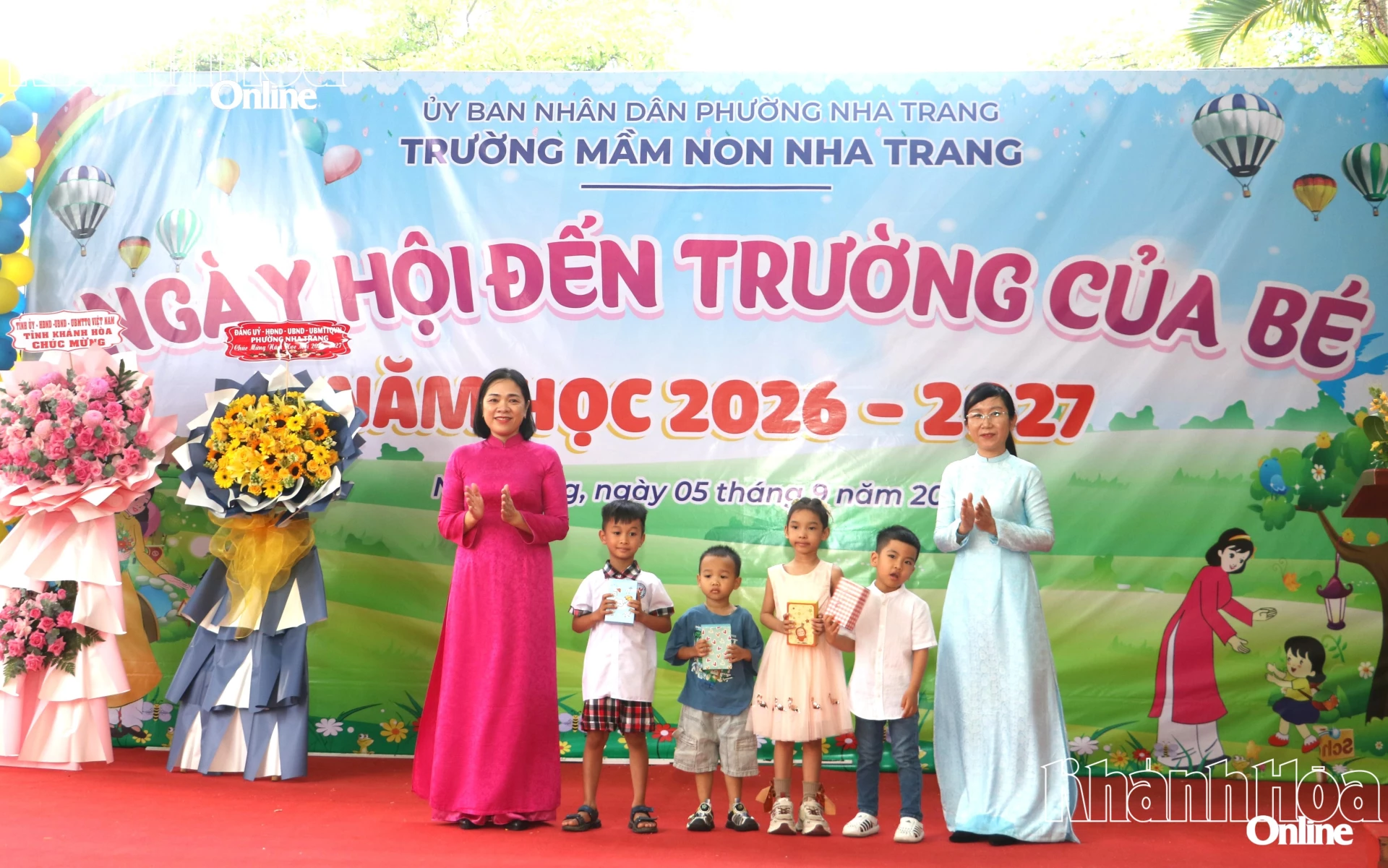 Sáng 5-9, đồng chí Trần Thu Mai - Ủy viên Ban Thường vụ Tỉnh ủy, Phó Chủ tịch Thường trực Ủy ban MTTQ Việt Nam tỉnh Khánh Hòa tham dự Ngày hội đến trường của bé năm học 2026 - 2027 tại Trường Mầm non Nha Trang (phường Nha Trang).