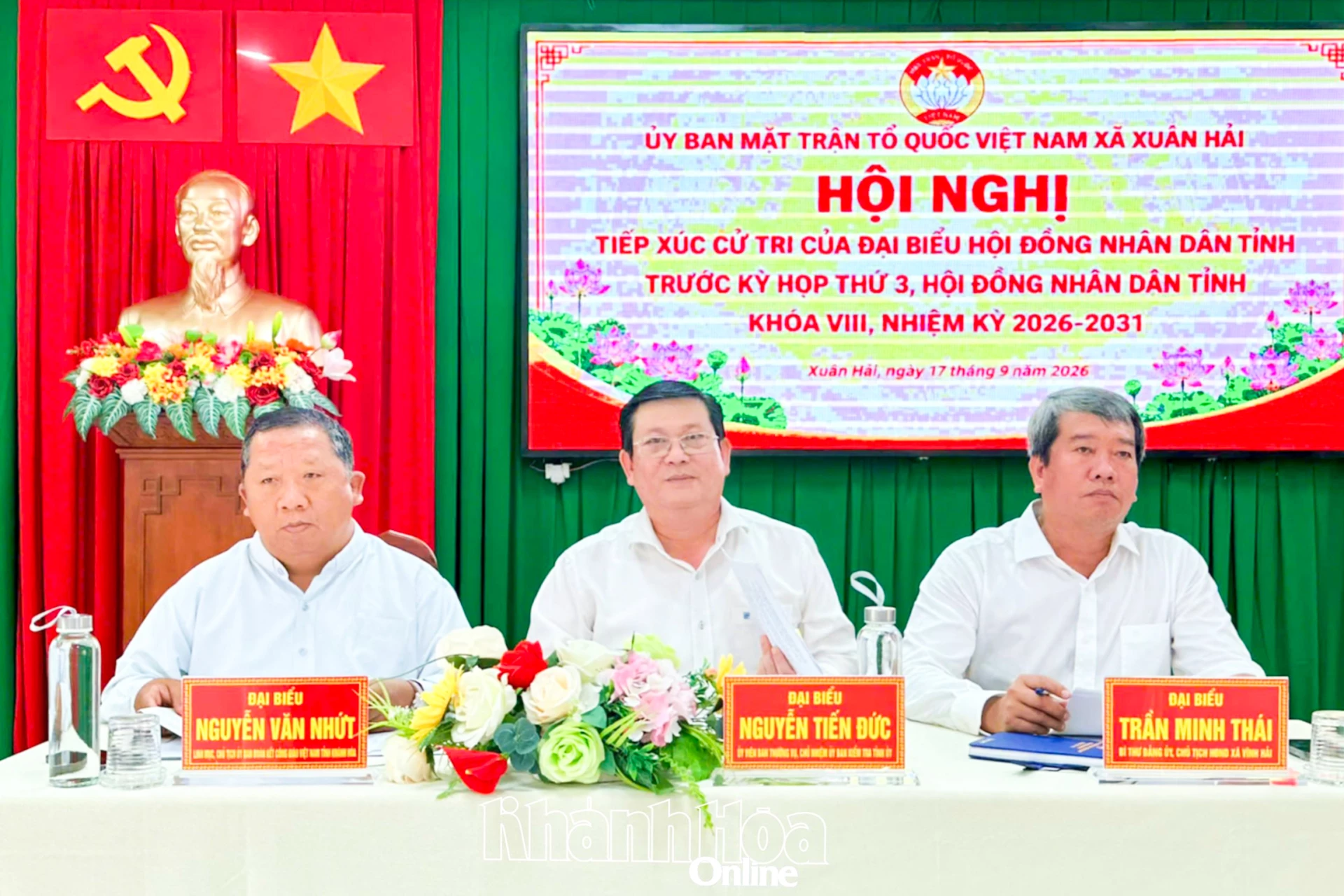 Đại biểu HĐND tỉnh tiếp xúc cử tri xã Xuân Hải.