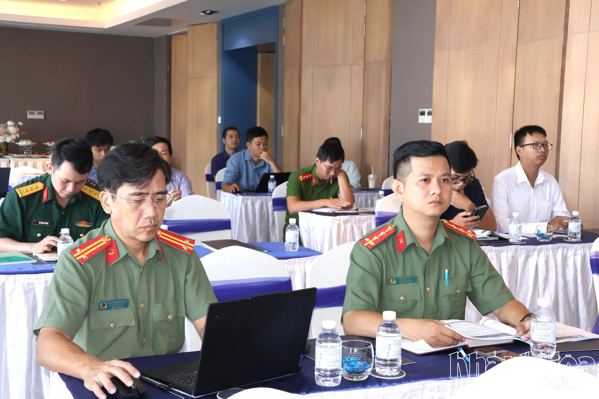 Các đại biểu là lực lượng Công an tỉnh Khánh Hoà tham dự Hội nghị.