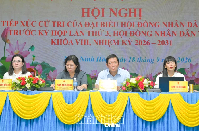 Đại biểu HĐND tỉnh tiếp xúc cử tri xã Nam Ninh Hòa