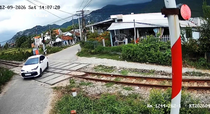 Xử phạt hành chính tài xế điều khiển ô tô vượt đường ngang khi đèn đỏ