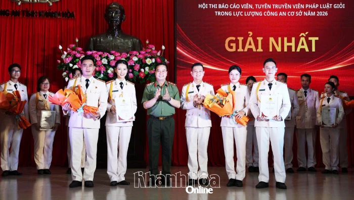 Hội thi Báo cáo viên, tuyên truyền viên pháp luật giỏi trong lực lượng công an cơ sở năm 2026