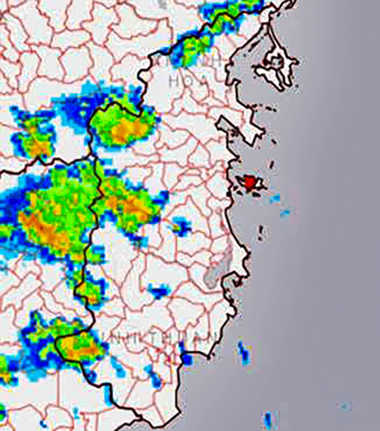 Ảnh radar tại khu vực tỉnh Khánh Hòa.