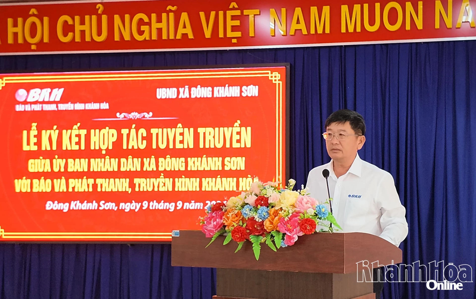 Ông Lê Hoàng Triều phát biểu tại lễ ký kết.