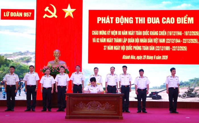 Lữ đoàn 957 phát động “80 ngày thi đua Quyết thắng - Viết tiếp bản hùng ca”