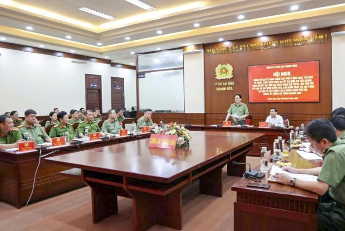 Đảng ủy Công an Trung ương công bố quyết định kiểm tra, giám sát Đảng ủy Công an tỉnh Khánh Hòa